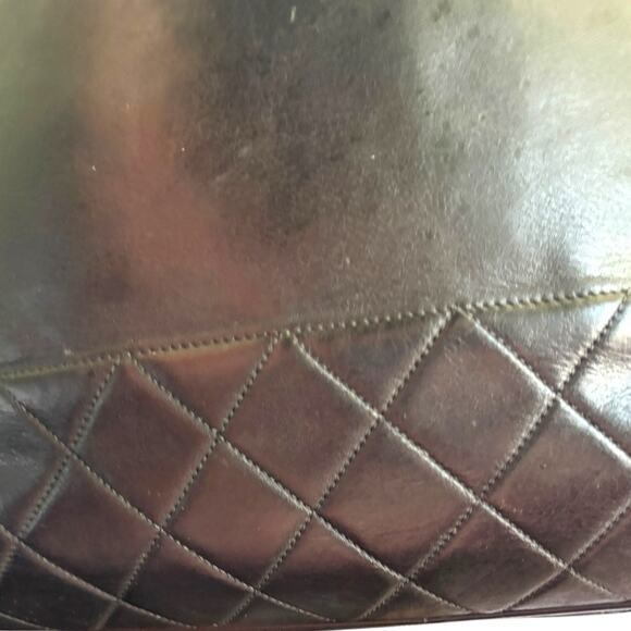 CHANEL RARE Cambon Ligne Black Quilted Base Lambskin Chain Shoulder Tote Bag - Picture 11 of 14